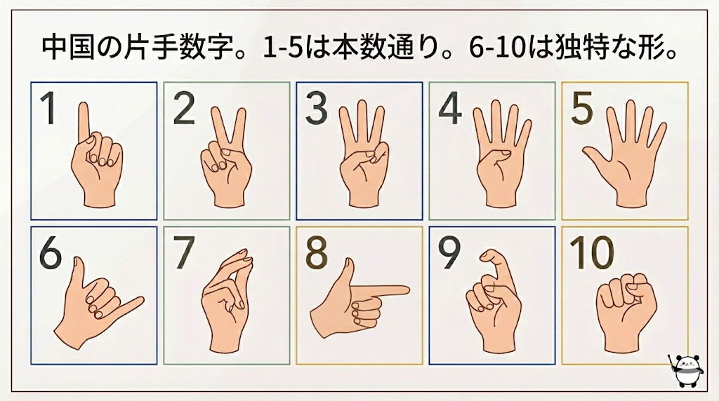 中国式手数字（指数字）の表し方