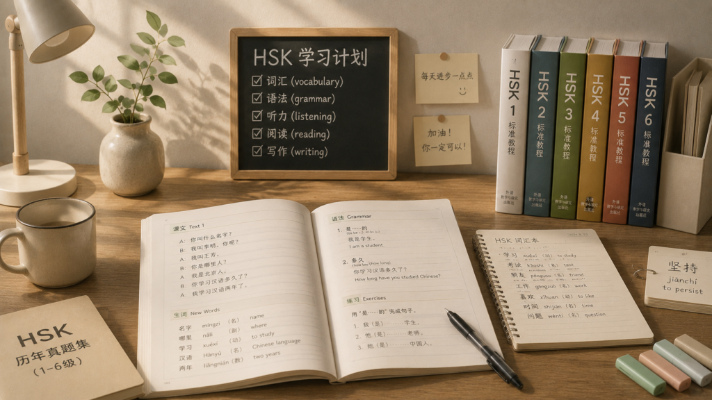 検定別の必要勉強時間(HSK・中国語検定)