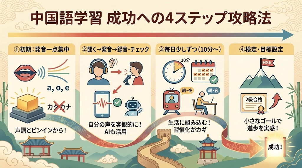 挫折を防ぐ中国語学習の攻略法