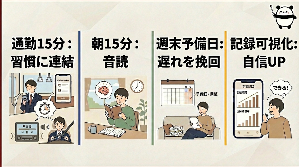 忙しい社会人が計画を継続させる仕組み