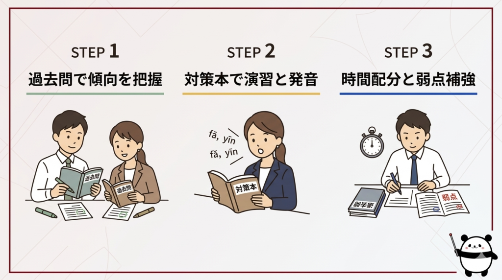 合格から逆算する！短期合格の勉強3ステップ